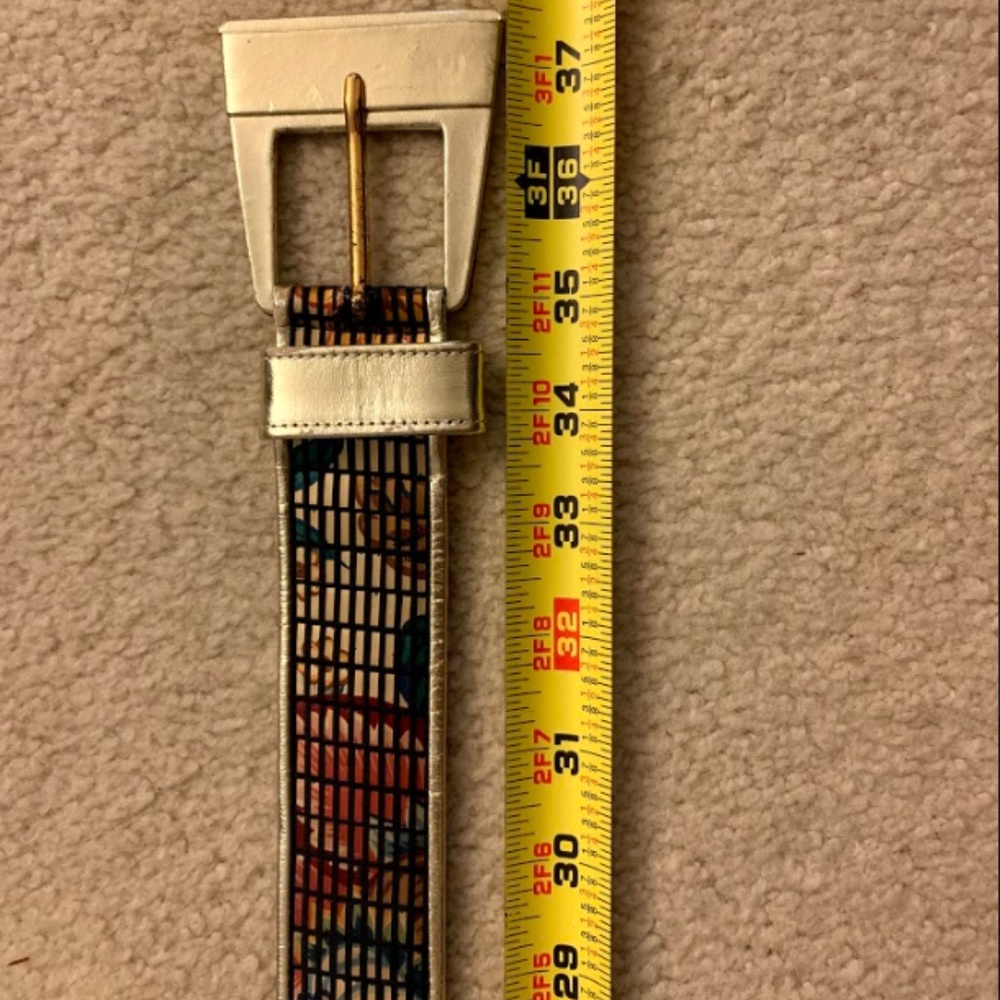 Charles Jourdan Floral Mosaic Belt